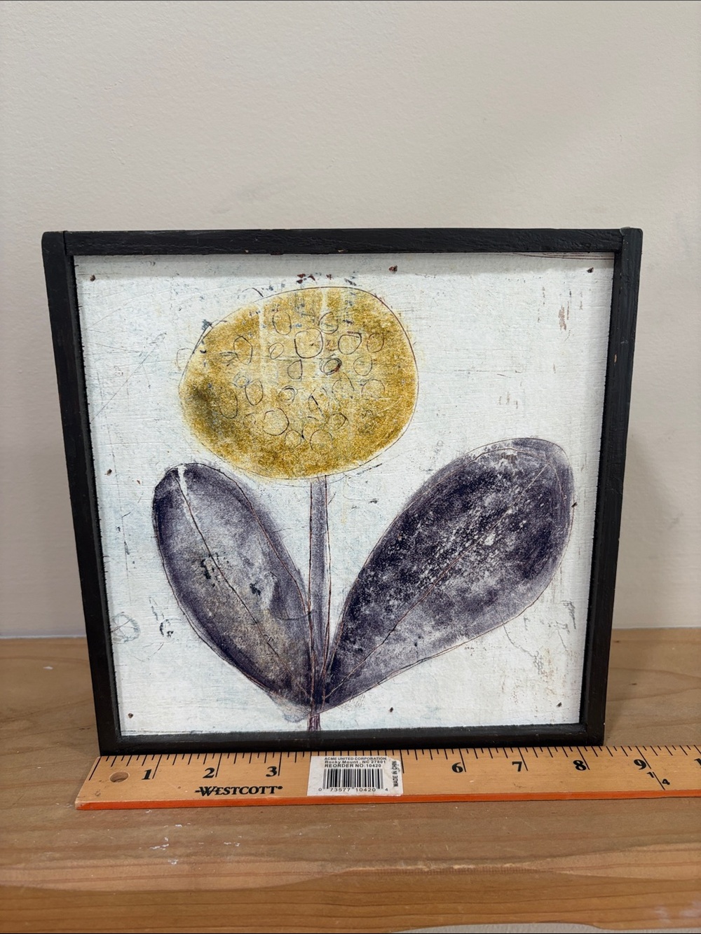 Sugarboo Designs Framed Art Print  Flower With Purple Black Leaves Wall Art